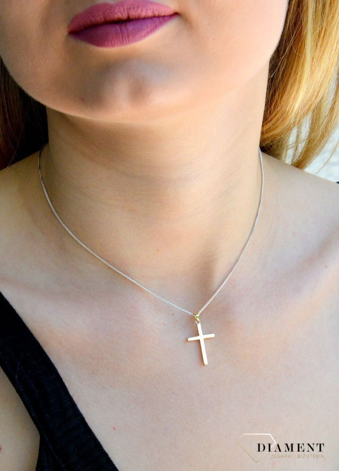 Złota zawieszka krzyżyk  ZA 6875 375df.jpg